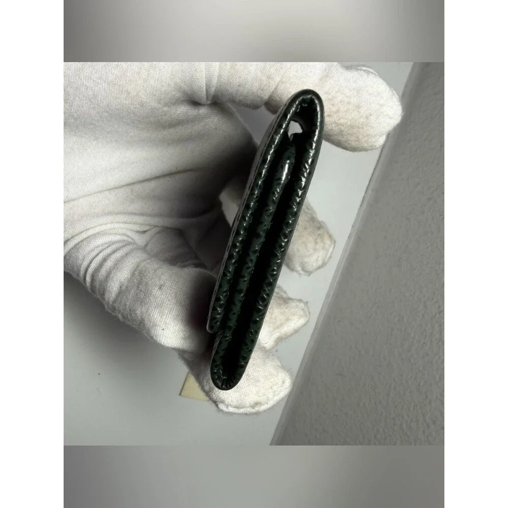 Louis Vuitton Green Taiga Leather Key Cles with Dust Bag